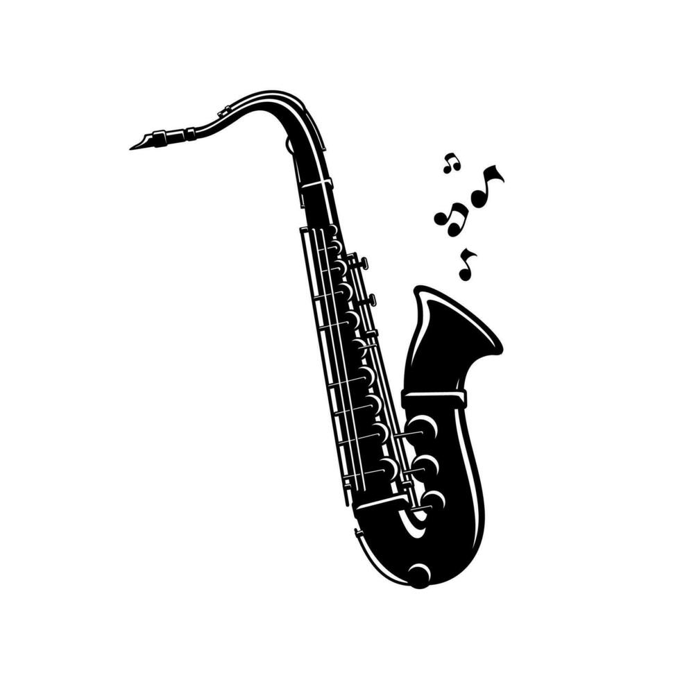 saxofone logotipo vetor