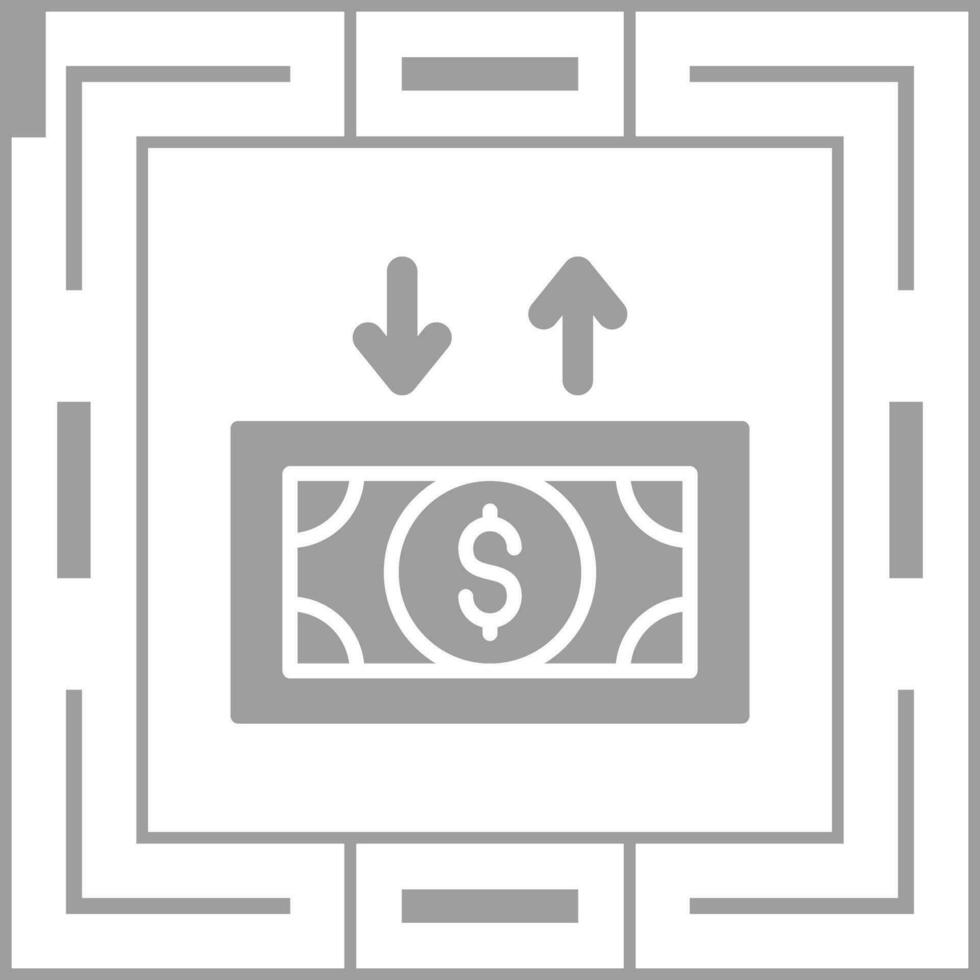 ícone de vetor de fluxo de caixa