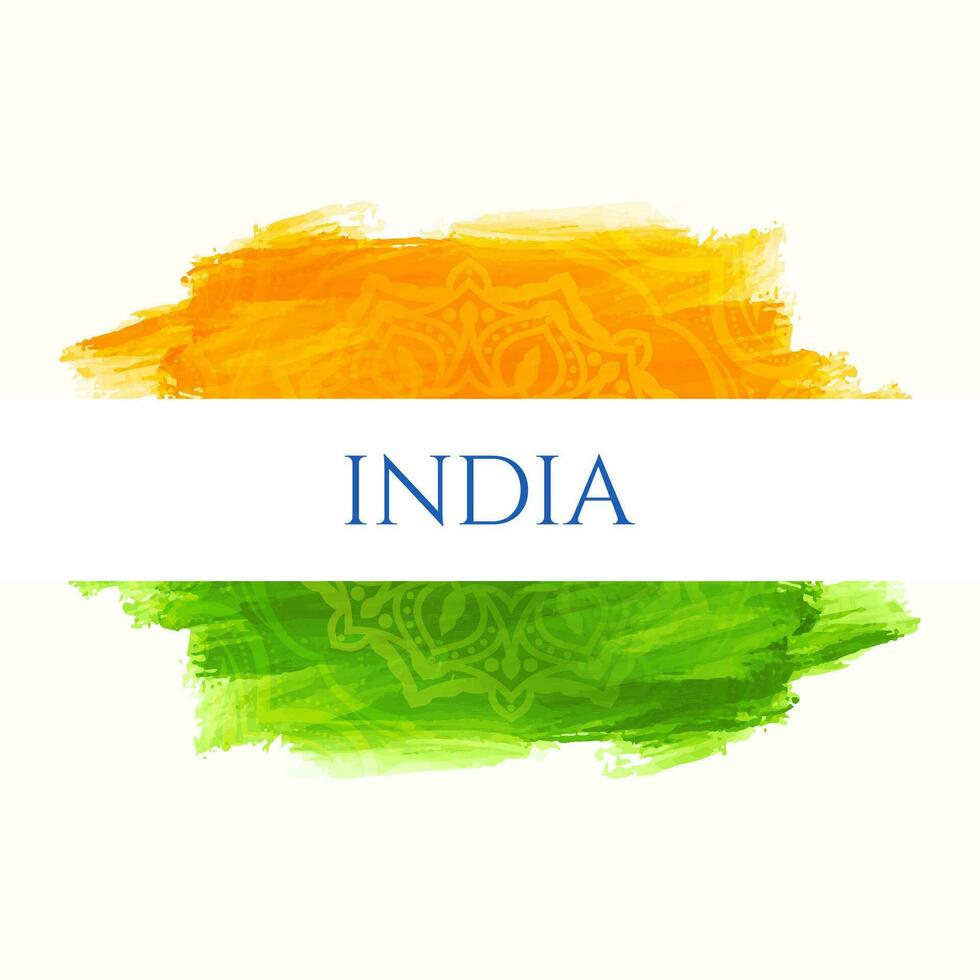 abstrato indiano bandeira tema lindo Projeto isolado fundo vetor