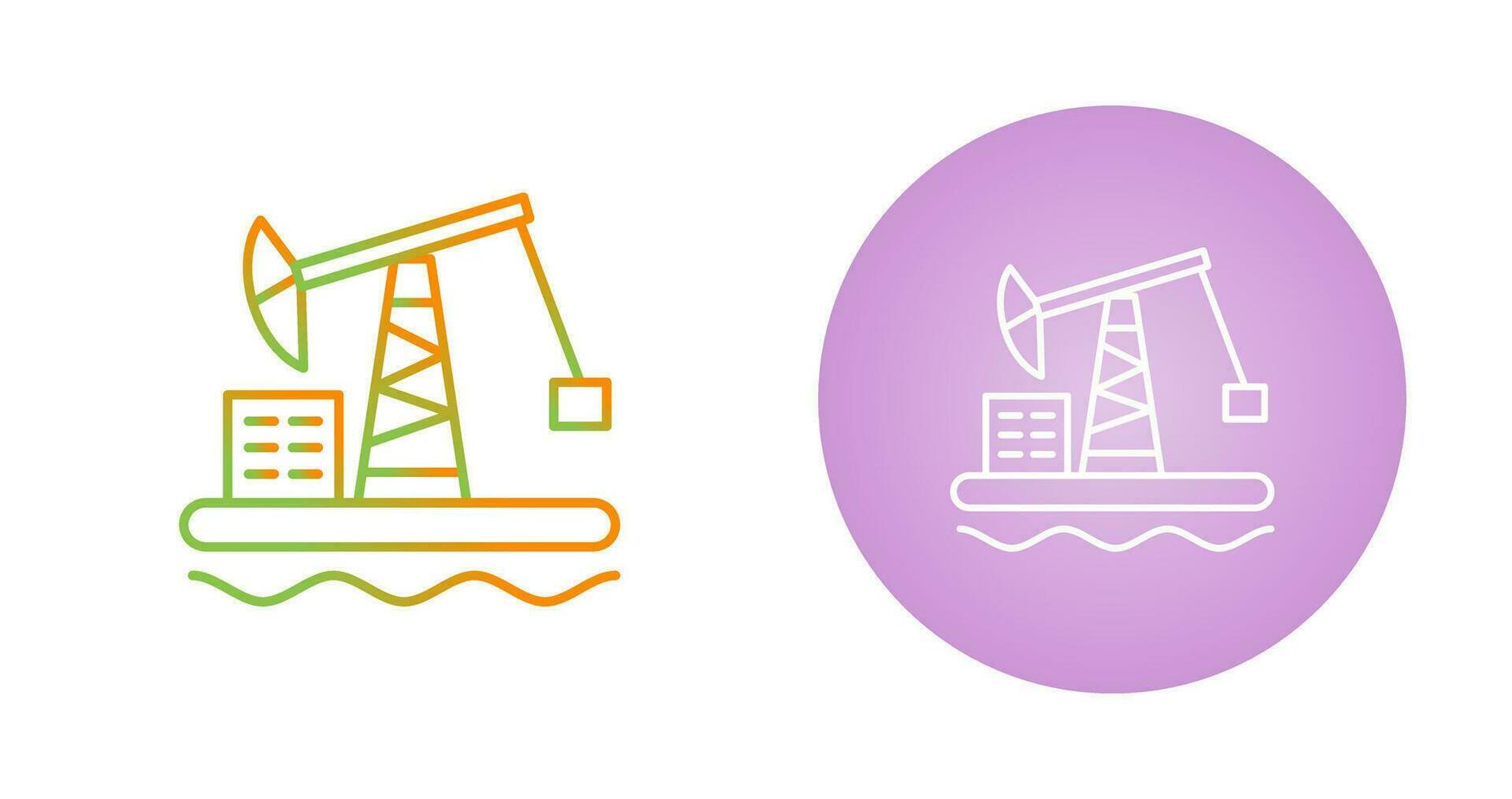 ícone de vetor de plataforma de petróleo