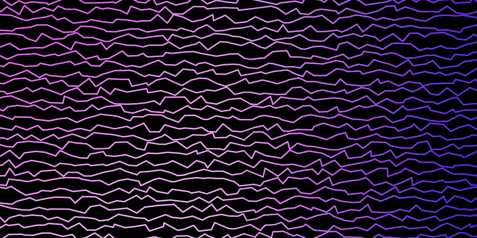 padrão de vetor roxo escuro com linhas curvas nova ilustração colorida com padrão de linhas dobradas para anúncios comerciais