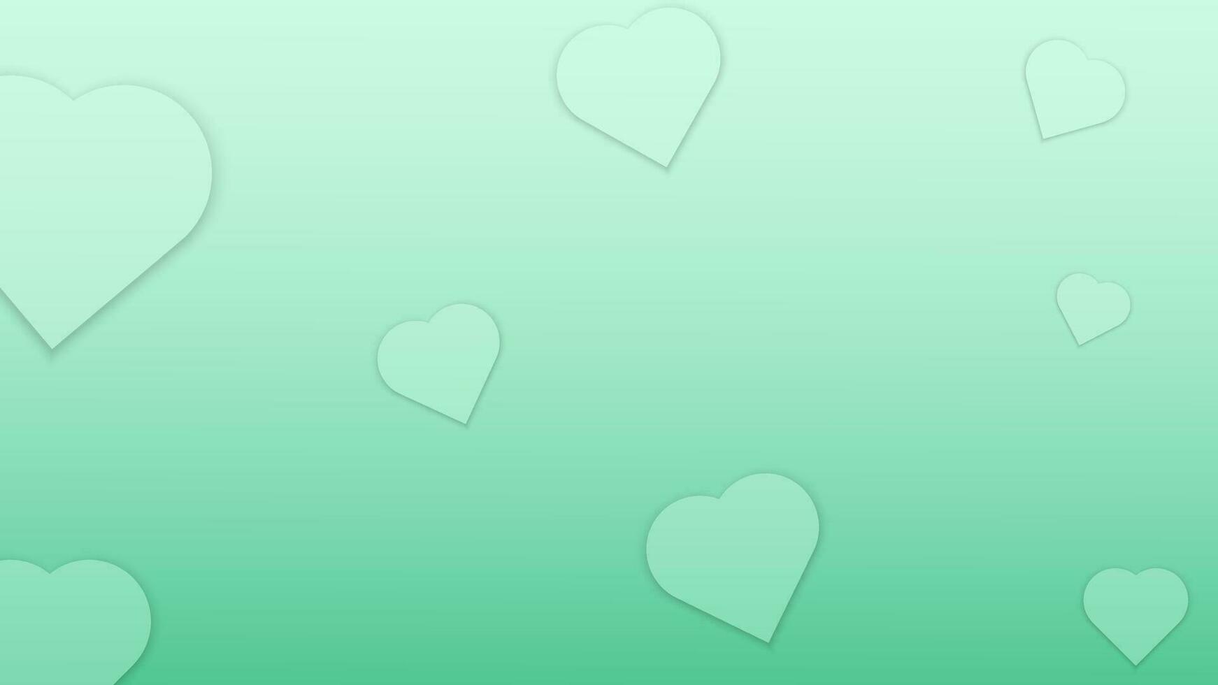 verde coração em forma papel cortar dia dos namorados dia fundo vetor