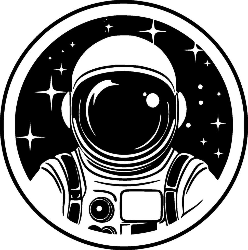 astronauta, minimalista e simples silhueta - vetor ilustração