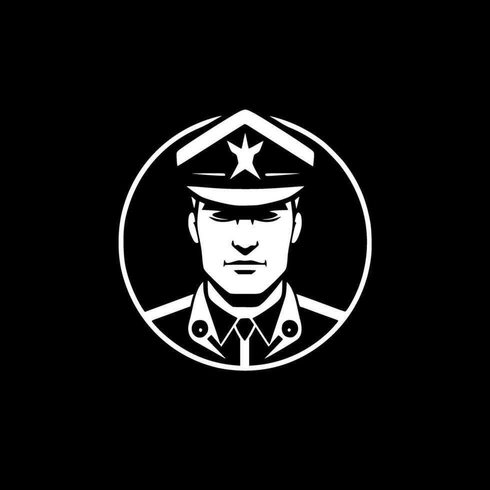 militares - minimalista e plano logotipo - vetor ilustração