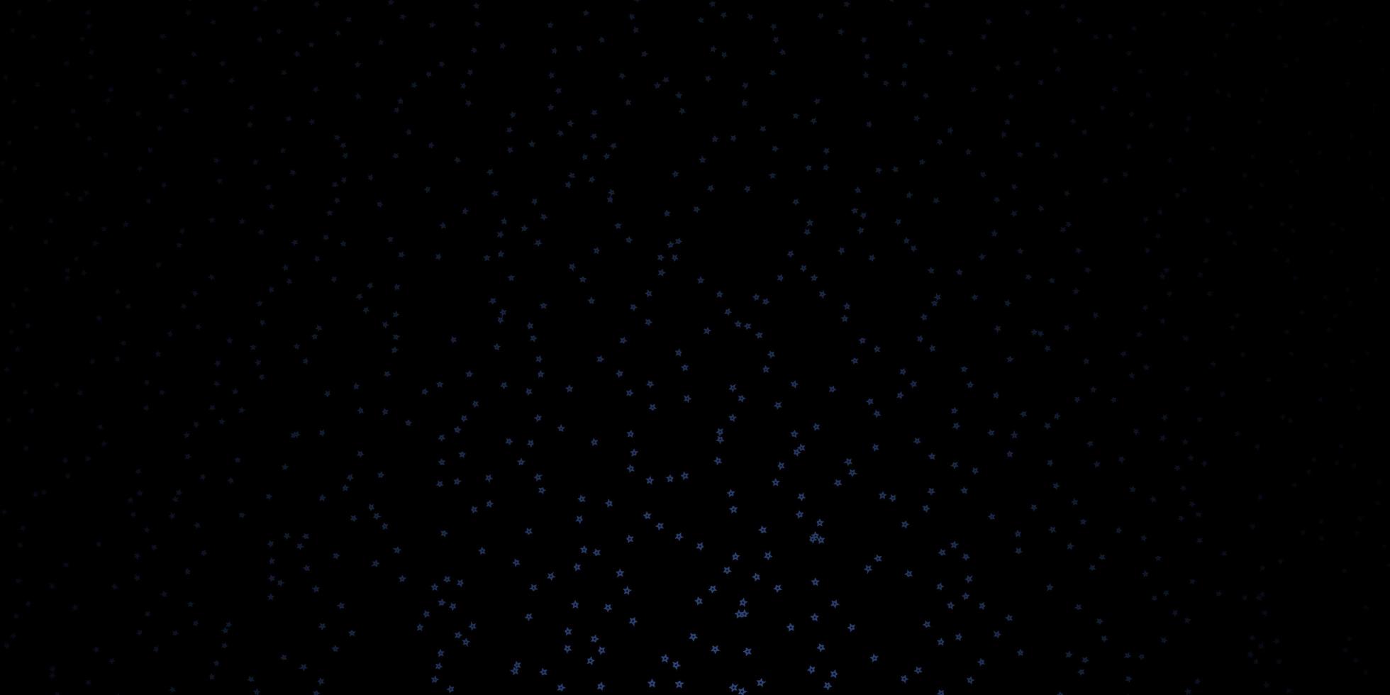 fundo azul escuro com estrelas pequenas e grandes ilustração decorativa com estrelas no modelo abstrato para livretos de anúncio de ano novo vetor