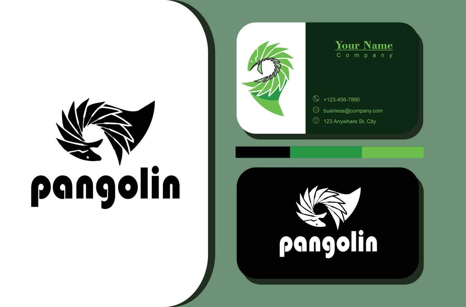 pangolim animal logotipo vetor