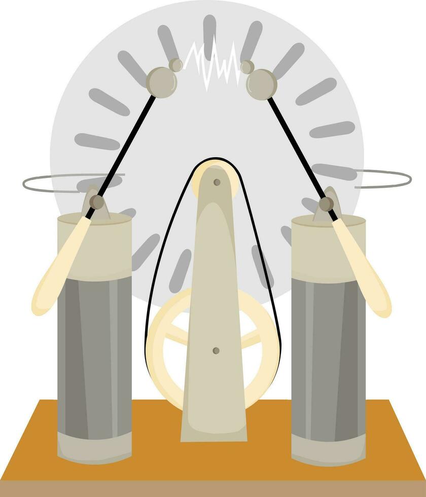 wimshurst máquina vetor ilustração, eletrostática Alto Voltagem gerador, indução mashine, equipamento para física aulas.