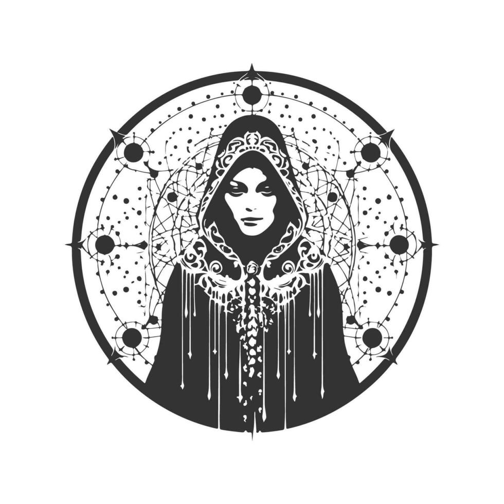 a ilusão arauto, vintage logotipo linha arte conceito Preto e branco cor, mão desenhado ilustração vetor