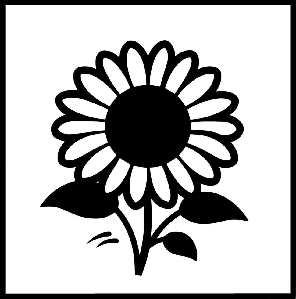 flor, minimalista e simples silhueta - vetor ilustração