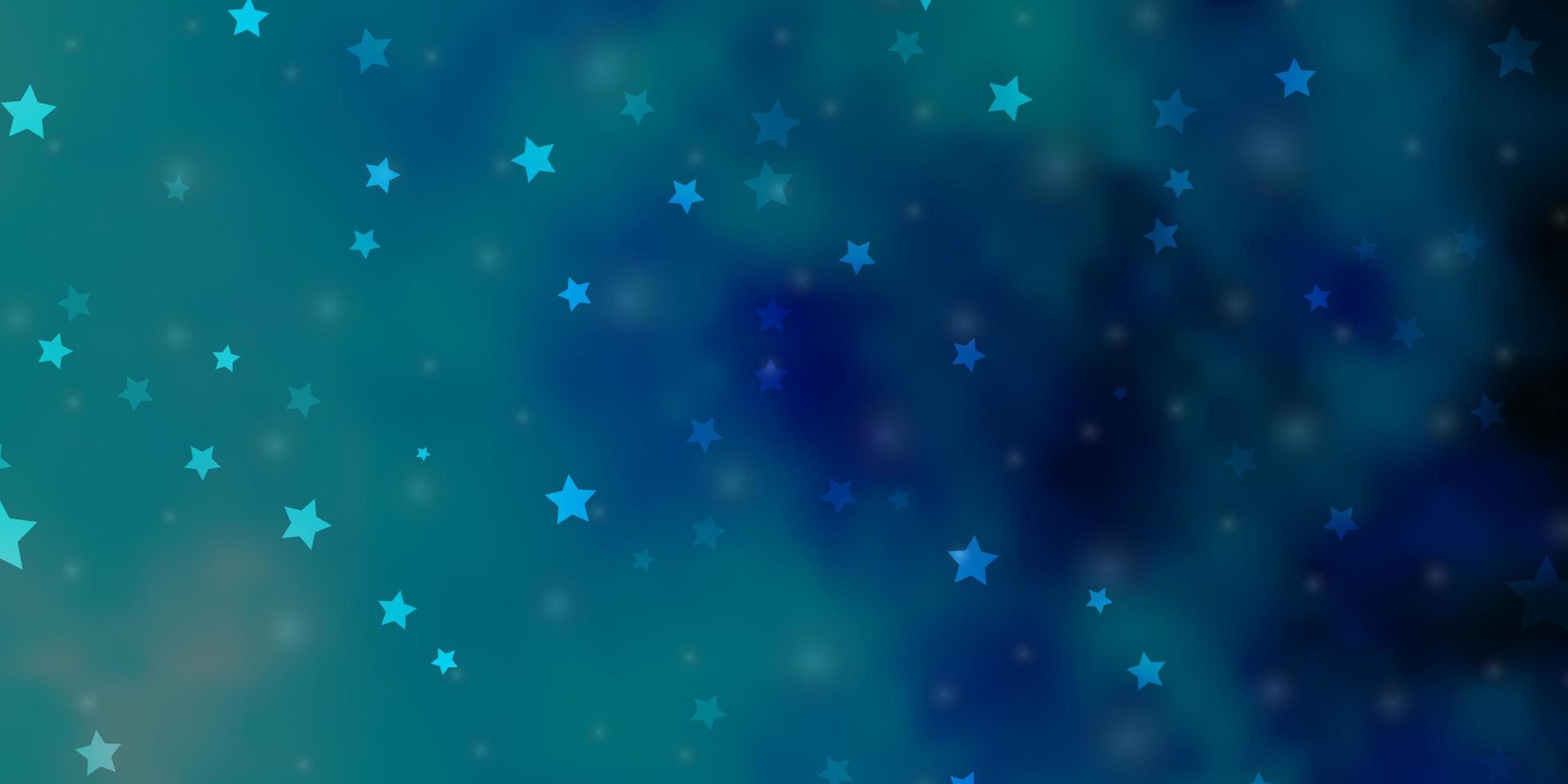 fundo azul claro do vetor com estrelas pequenas e grandes brilhando ilustração colorida com estrelas pequenas e grandes design para a promoção de sua empresa