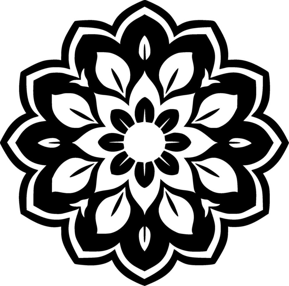 mandala, minimalista e simples silhueta - vetor ilustração