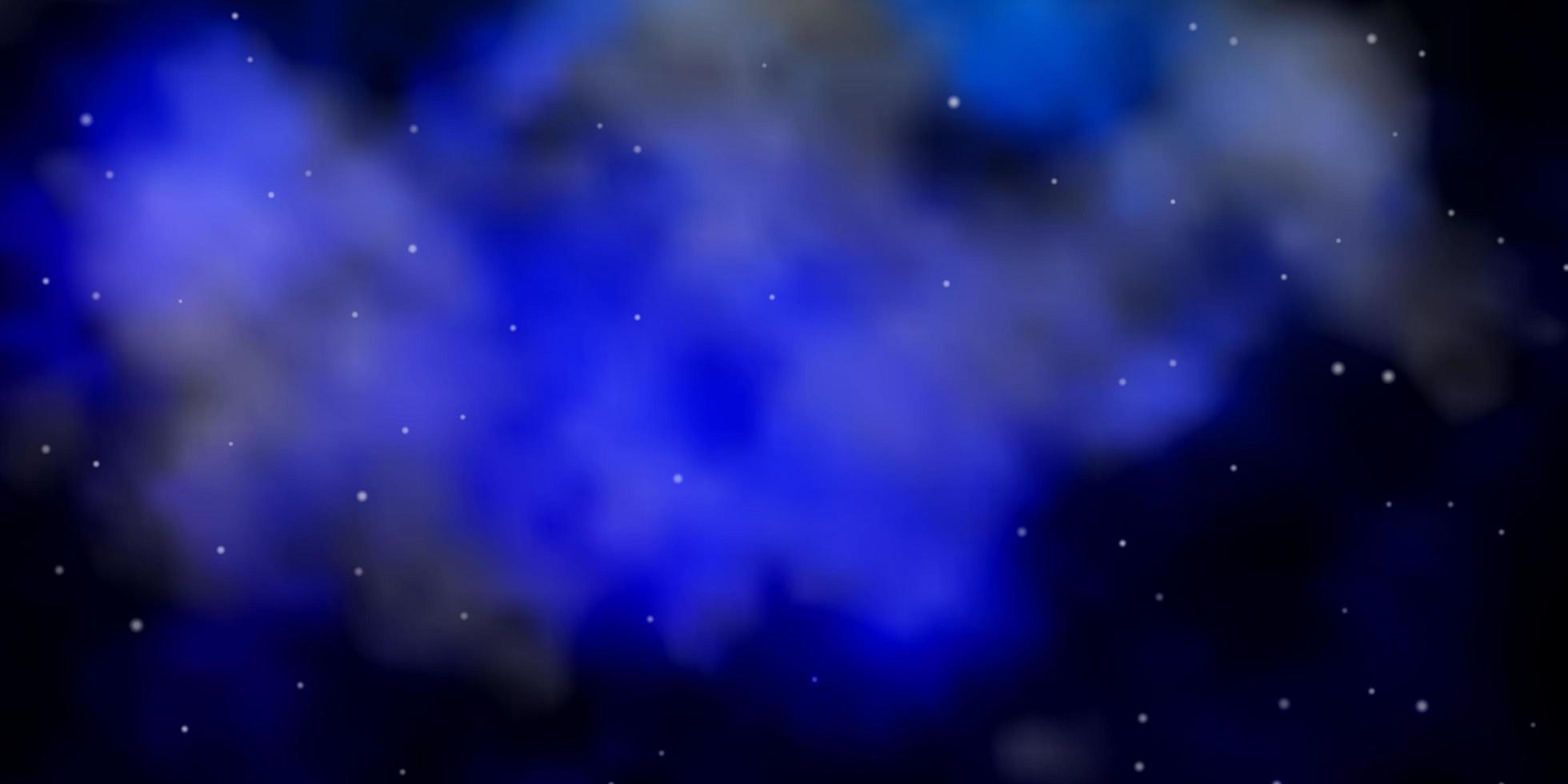 textura de vetor azul-escuro verde com lindas estrelas brilhando ilustração colorida com padrão de estrelas pequenas e grandes para páginas de destino de sites