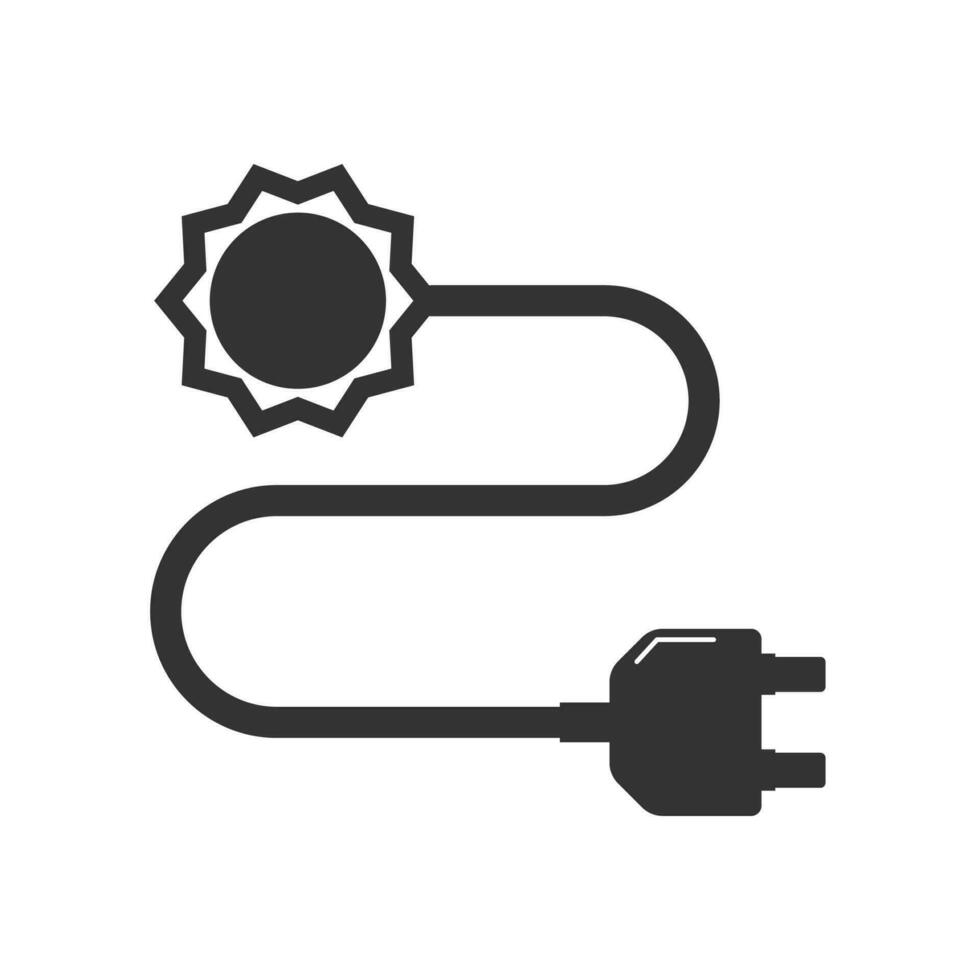 vetor ilustração do solar energia ícone dentro Sombrio cor e branco fundo