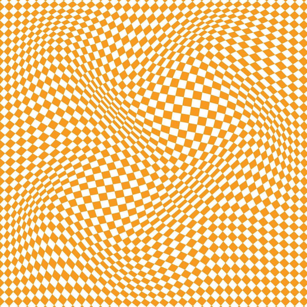 abstrato laranja quadrado ponto ondulado Verifica padronizar arte vetor