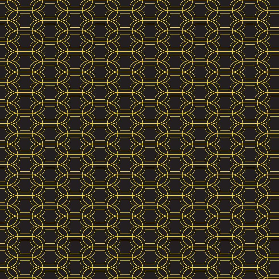 abstrato geométrico amarelo repetir padronizar com Preto fundo. vetor