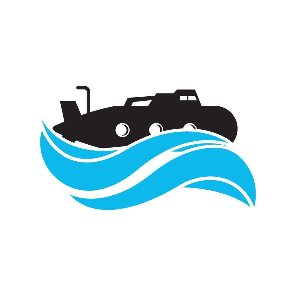 submarino ícone logotipo vetor ilustração Projeto.