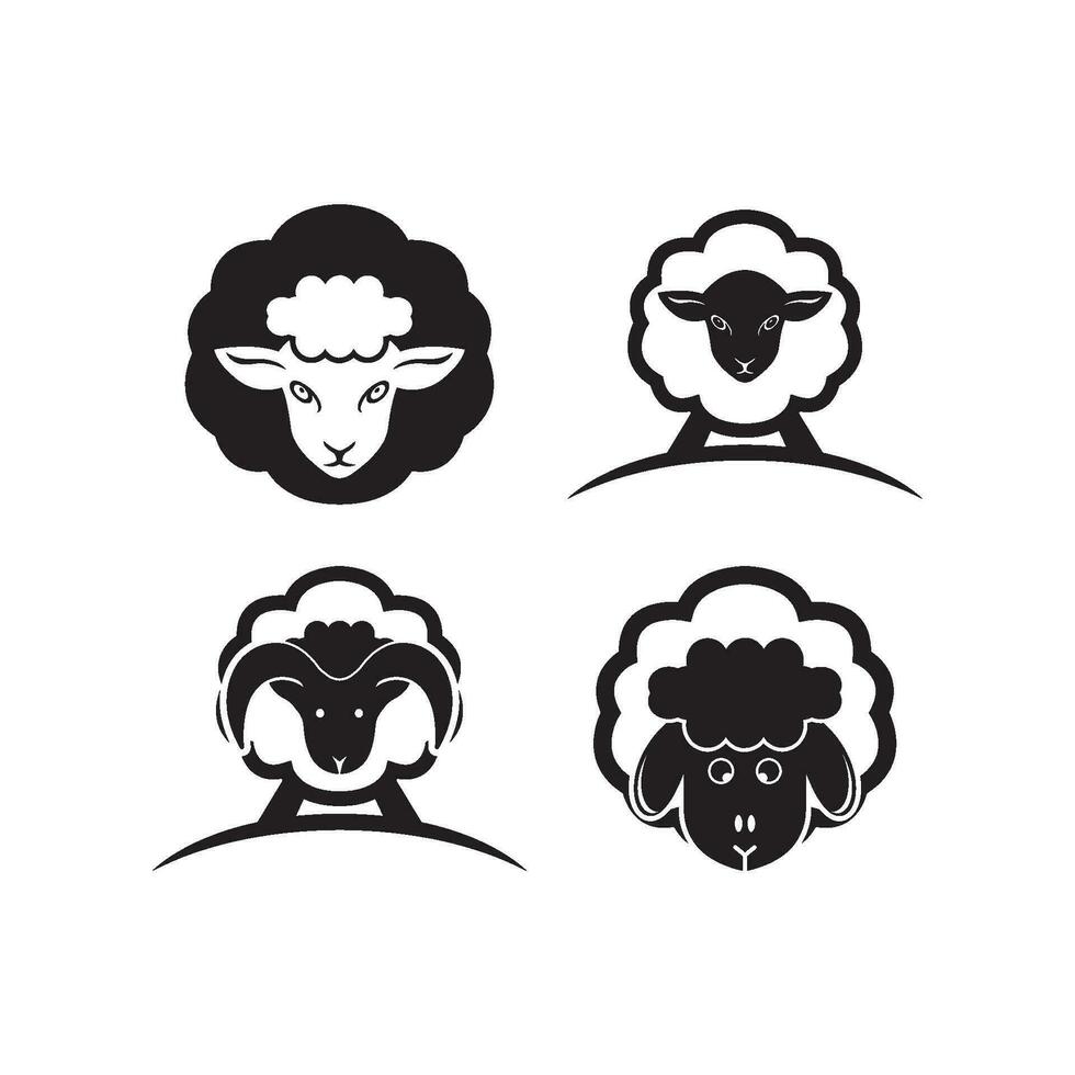 fofa ovelha logotipo vetor ícone ilustração Projeto