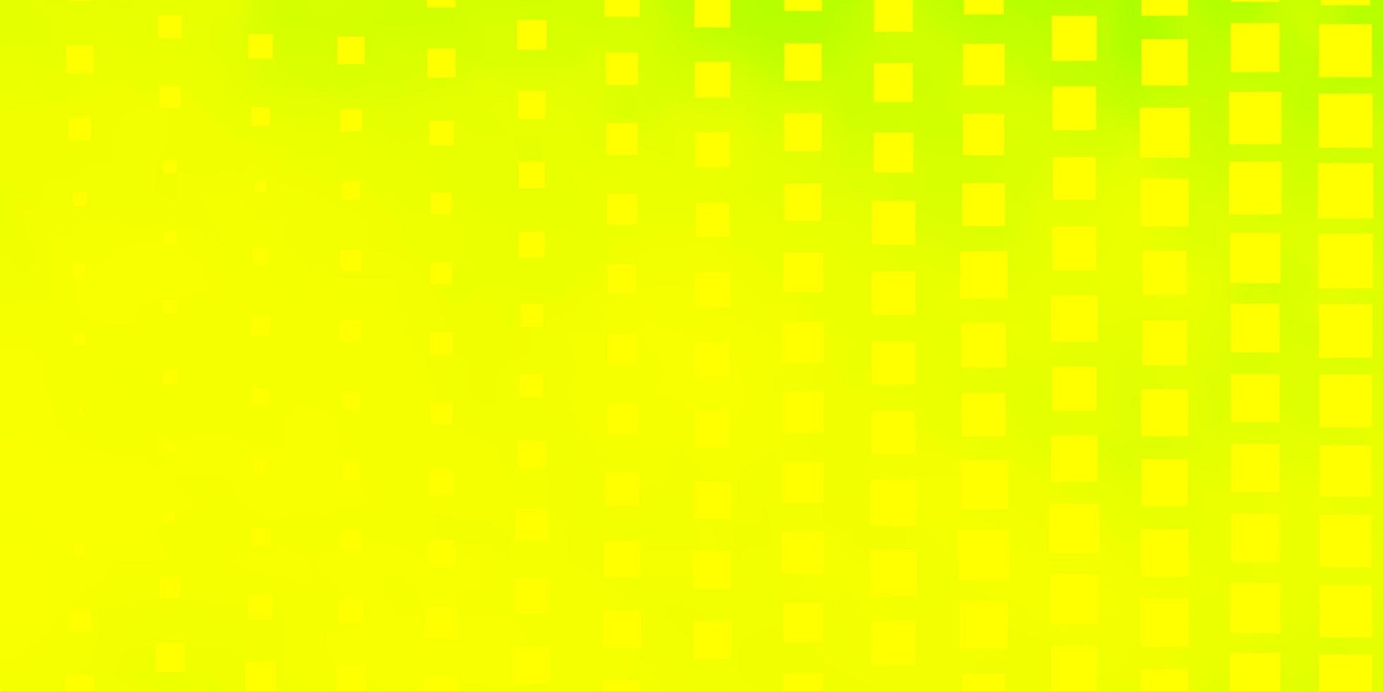 padrão de vetor amarelo verde claro em ilustração de gradiente abstrato estilo quadrado com design de retângulos para a promoção de seus negócios