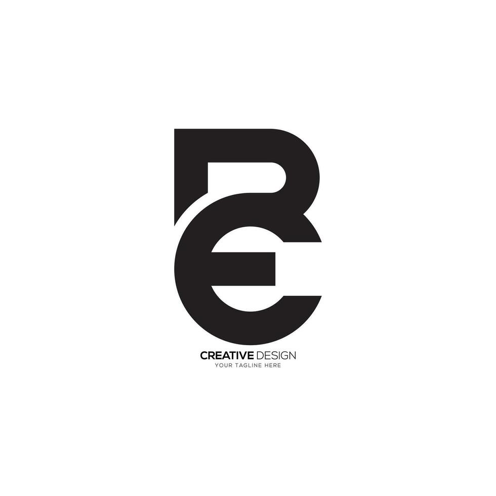 único moderno forma carta r b e criativo alfabeto monograma logotipo. e logotipo. r logotipo . b logotipo vetor