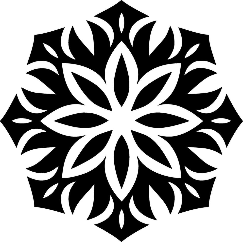 mandala, Preto e branco vetor ilustração