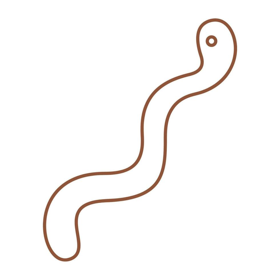 serpente doodle. uma brinquedo para uma animal dentro a Formato do uma serpente. linha arte grampo arte em branco fundo. vetor