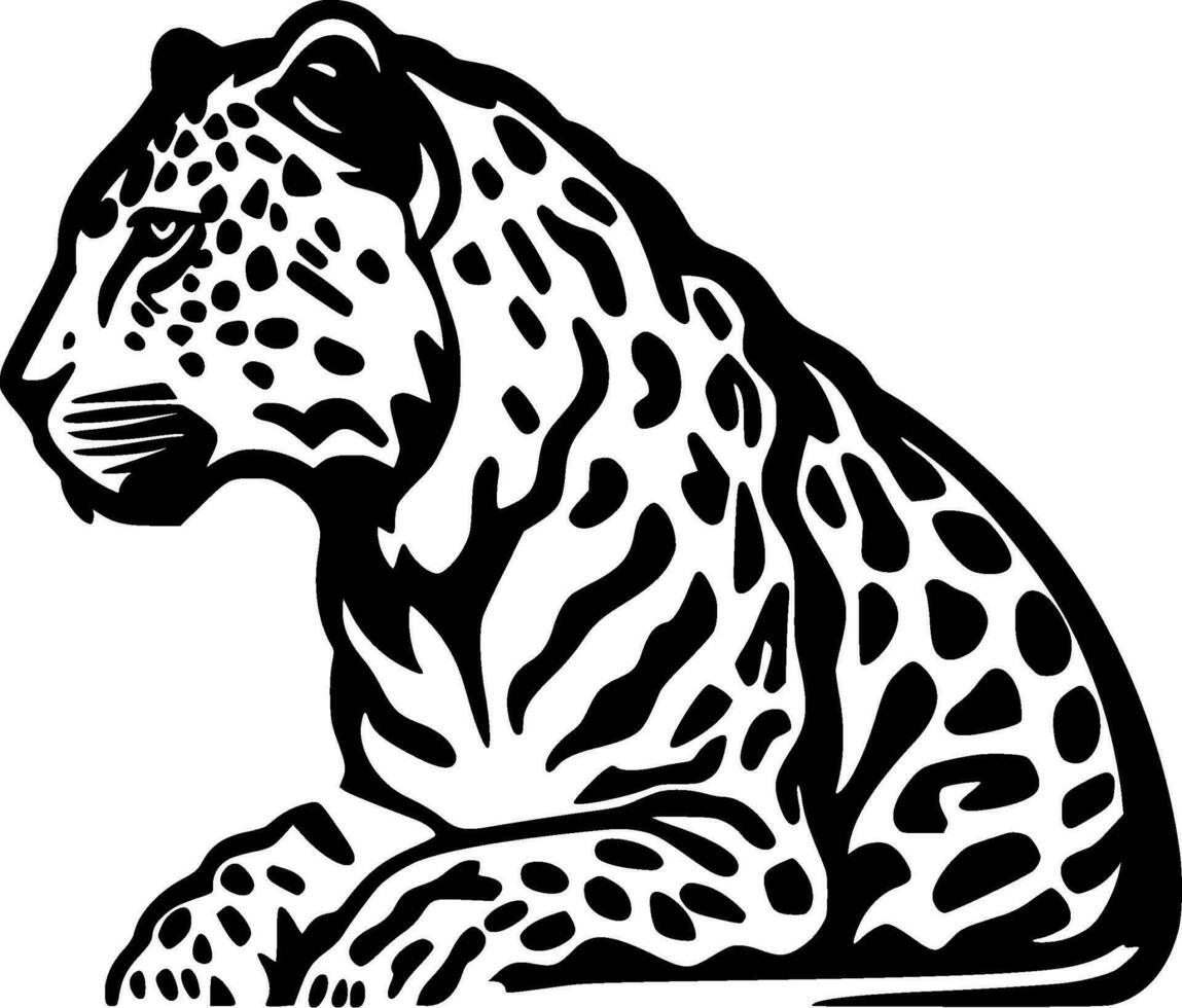 leopardo - minimalista e plano logotipo - vetor ilustração