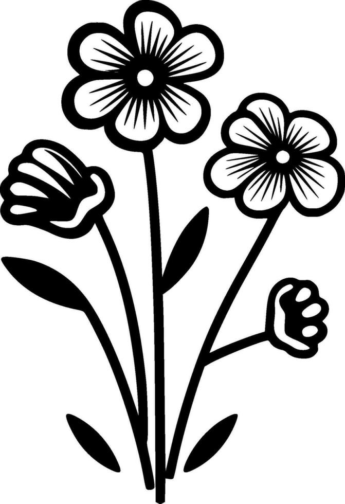 flores - minimalista e plano logotipo - vetor ilustração