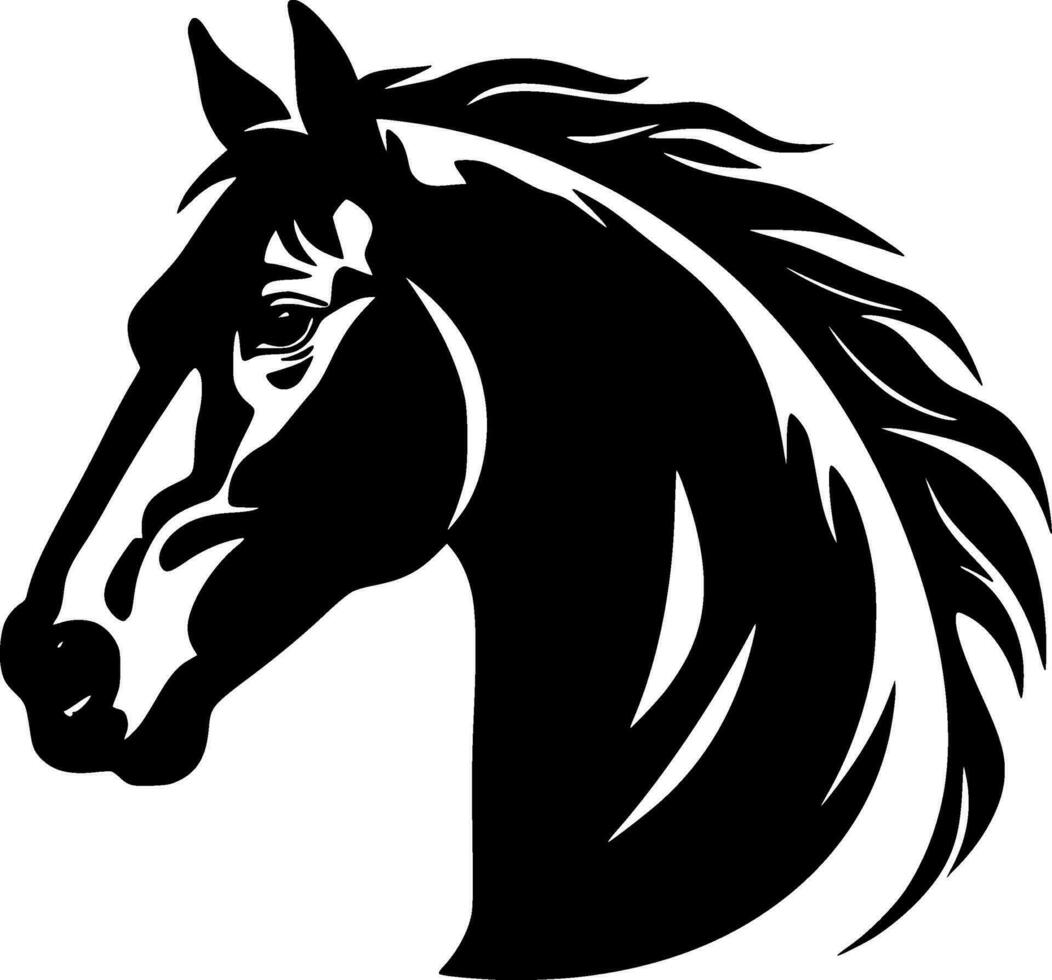 cavalo - minimalista e plano logotipo - vetor ilustração