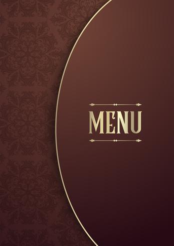 Design elegante da capa do menu vetor