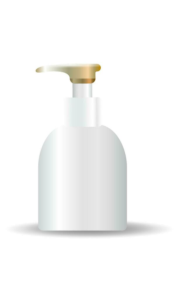 garrafas com spray, distribuidor e conta-gotas, creme jarra, tubo. Cosmético pacote. vetor