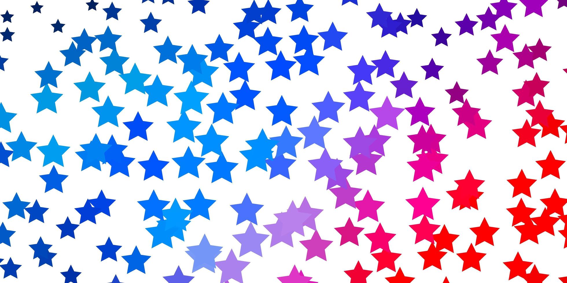 layout de vetor azul claro vermelho com estrelas brilhantes ilustração colorida com tema de estrelas pequenas e grandes para telefones celulares