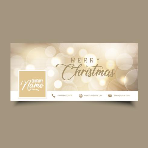 Capa de timeline de mídia social com design de Natal vetor