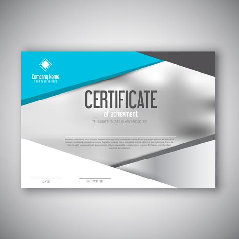 Design moderno certificado vetor