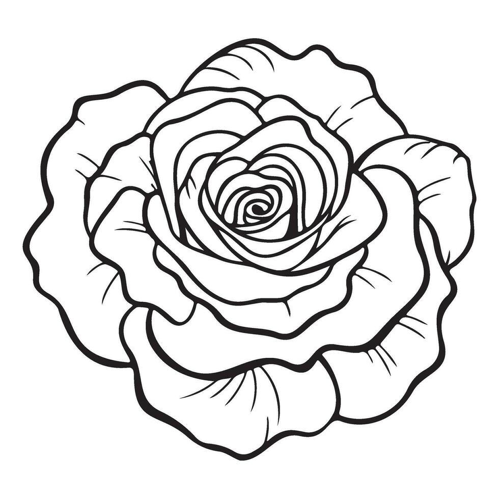 rosa ícone, simples rosa Flor ilustração. vetor