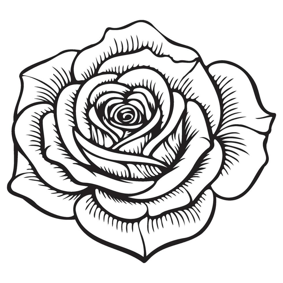 rosa ícone, simples rosa Flor ilustração. vetor