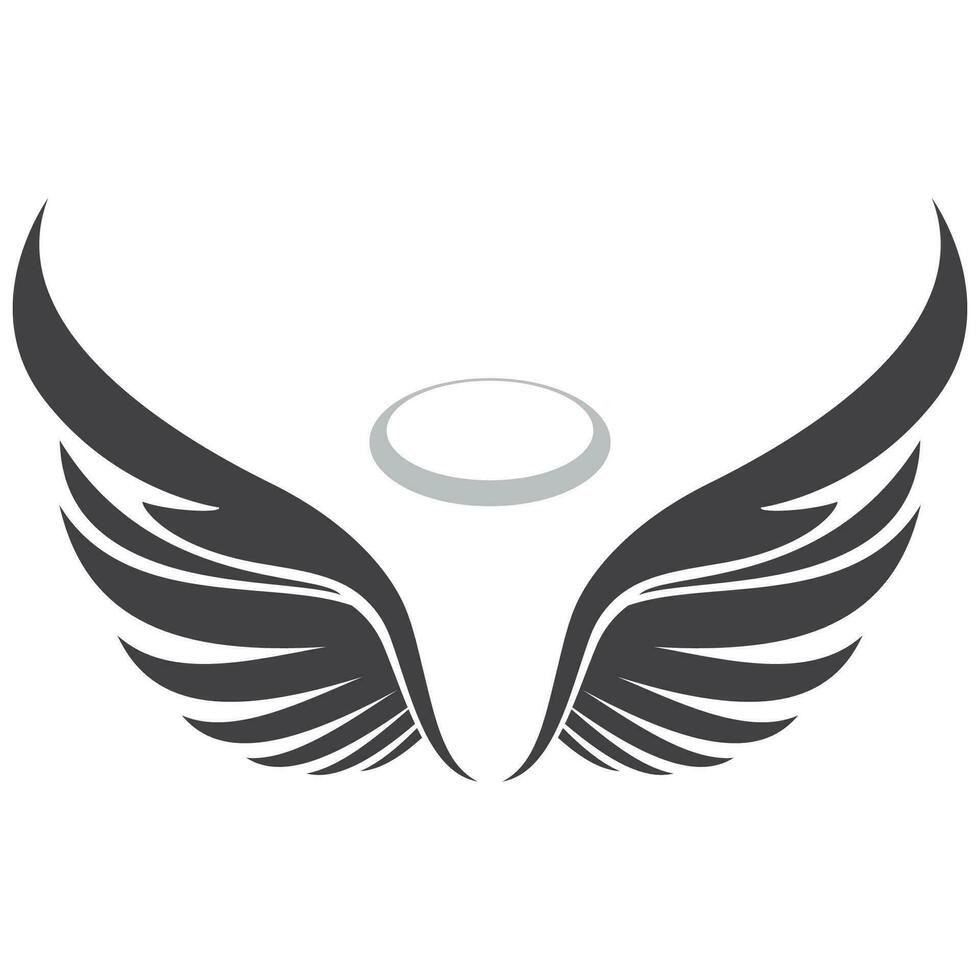 anjo asas logotipo vetor