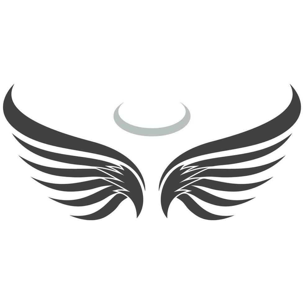 anjo asas logotipo vetor