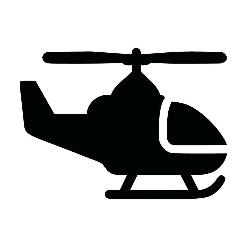 minimalista helicóptero ícone pictograma estilo vetor imagem