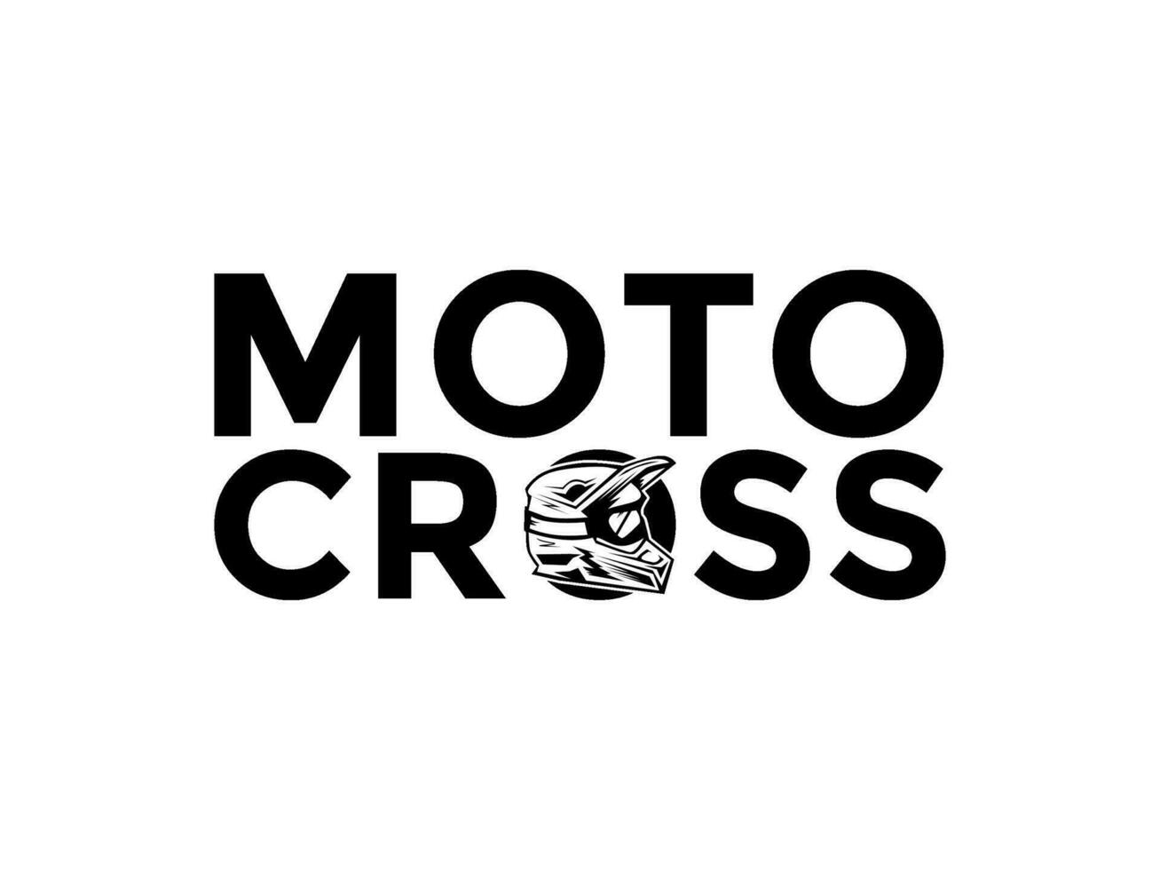 cheio face capacete com bandeira projeto, motocross logotipo vetor ilustração