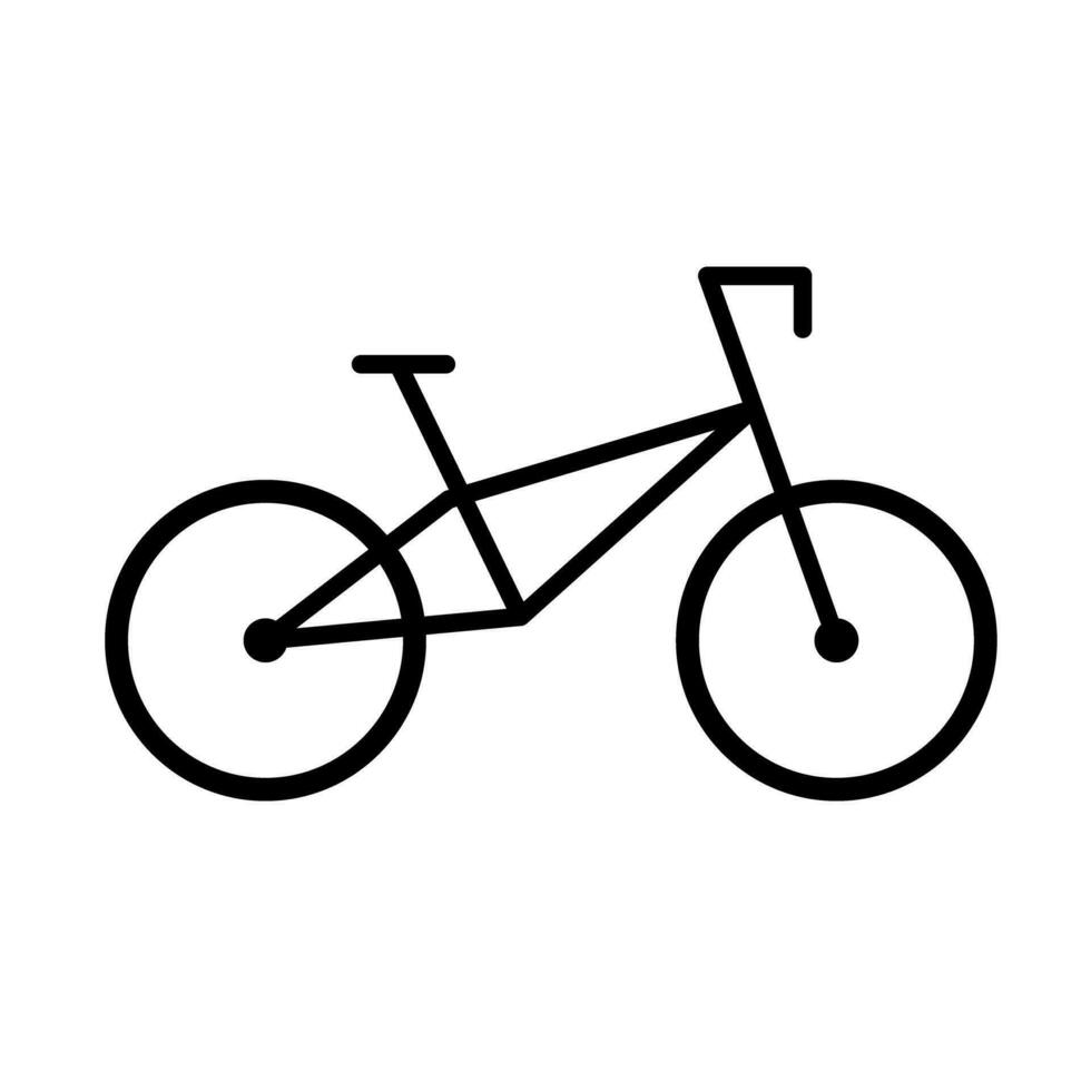 bicicleta e estrada bicicleta ícone. vetor. vetor
