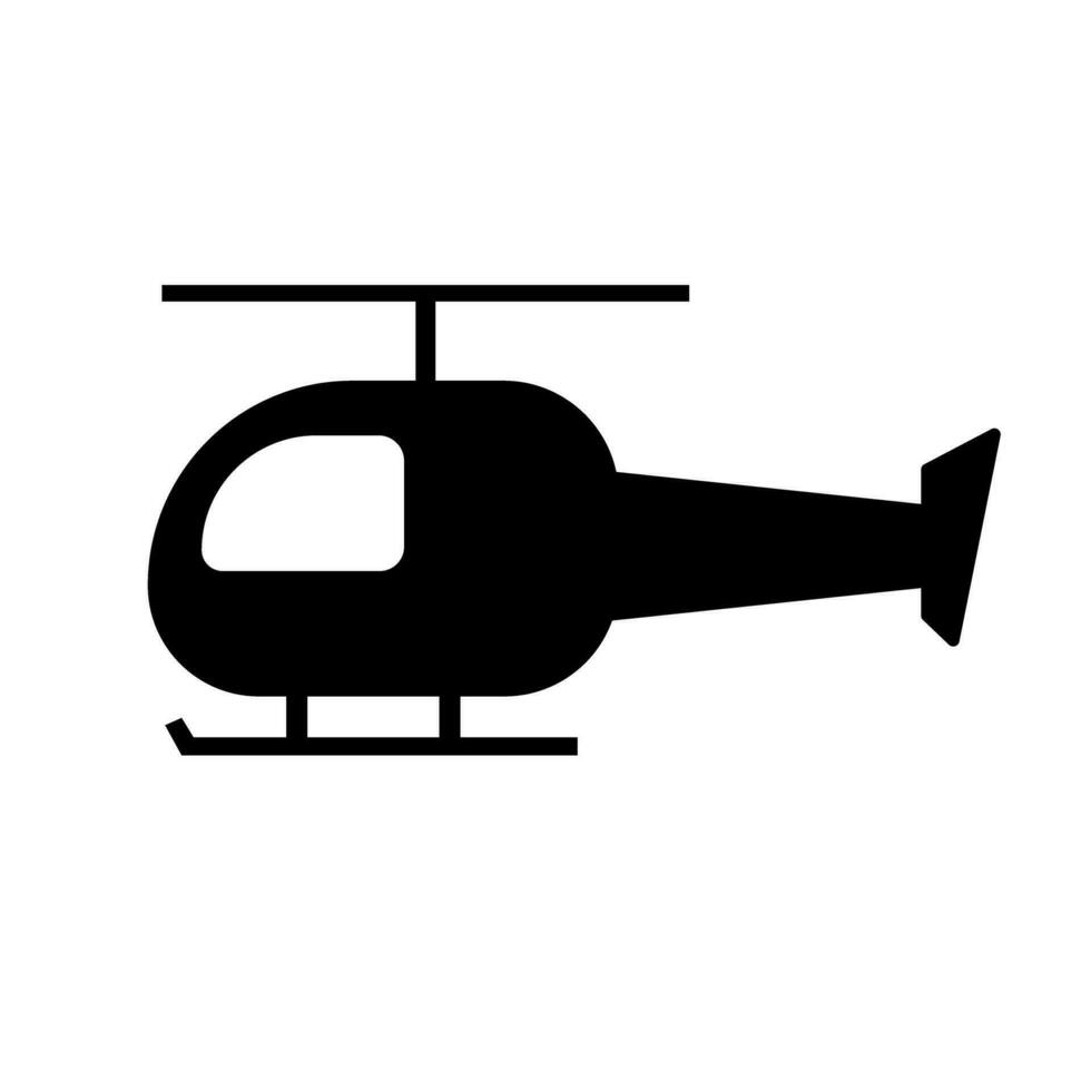 helicóptero silhueta ícone. helicóptero. vetor. vetor