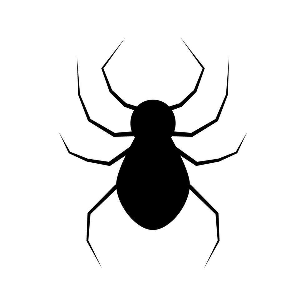 realista aranha silhueta ícone. vetor. vetor