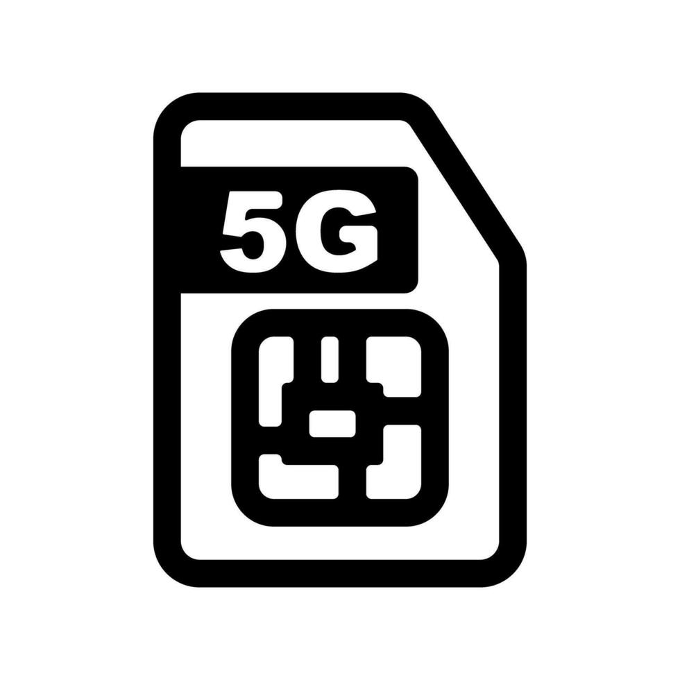 5g sim cartão. celular comunicação lasca. vetor. vetor