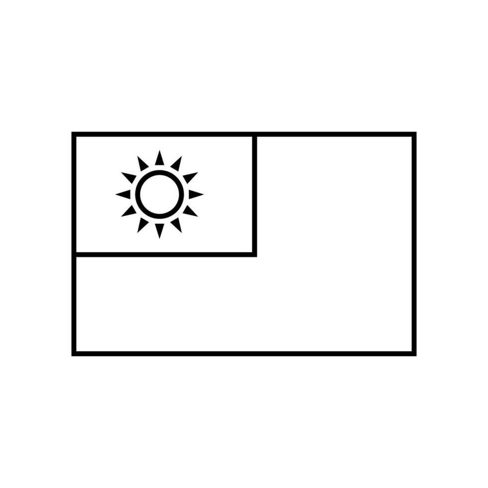 simples Taiwan bandeira ícone. vetor. vetor