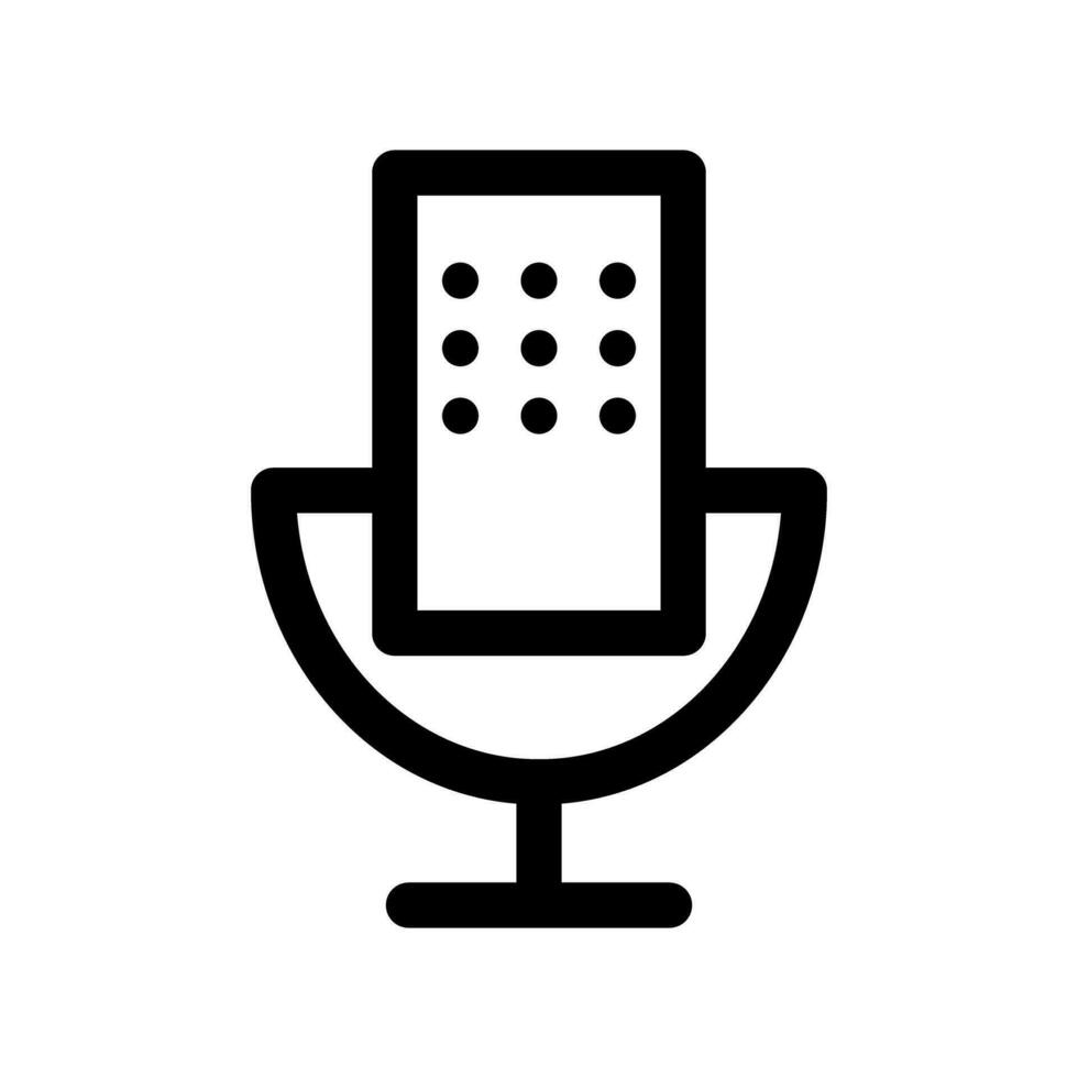 simples microfone ícone. símbolo para karaokê e gravação. vetor. vetor