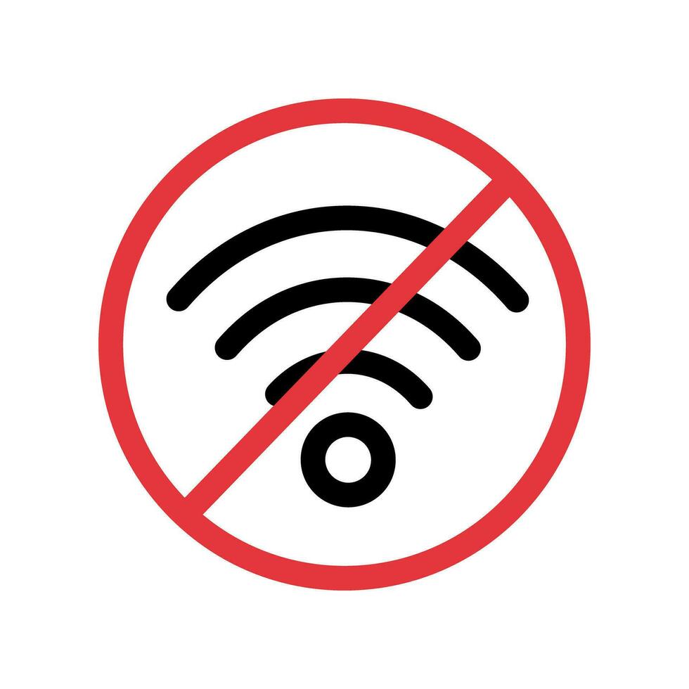 não conexão para Wi-fi. vetor. vetor