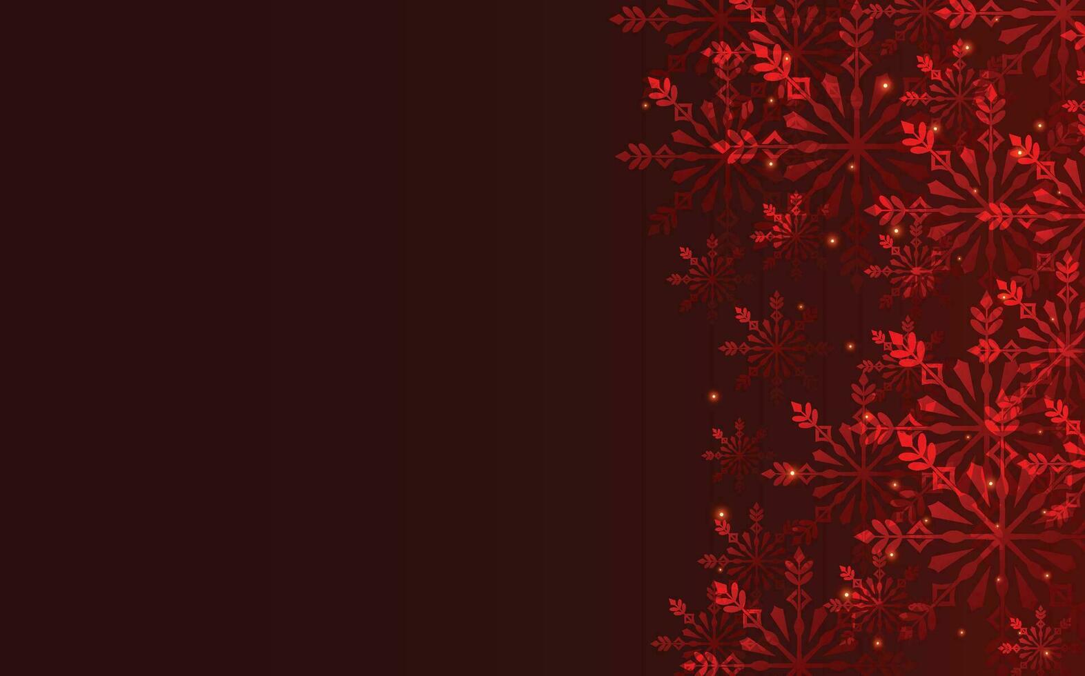 vermelho Natal inverno fundo com flocos de neve vetor