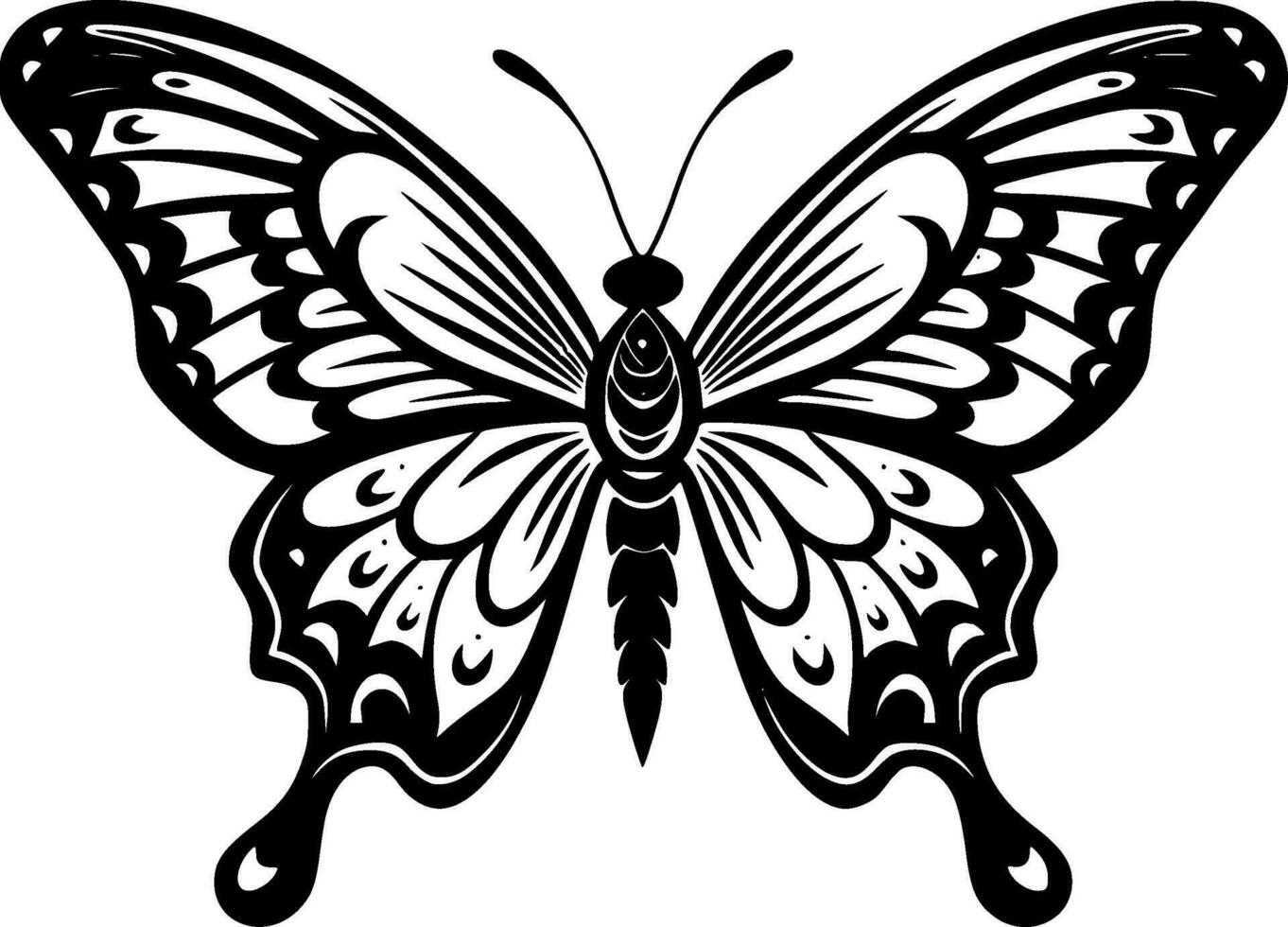 borboleta, minimalista e simples silhueta - vetor ilustração