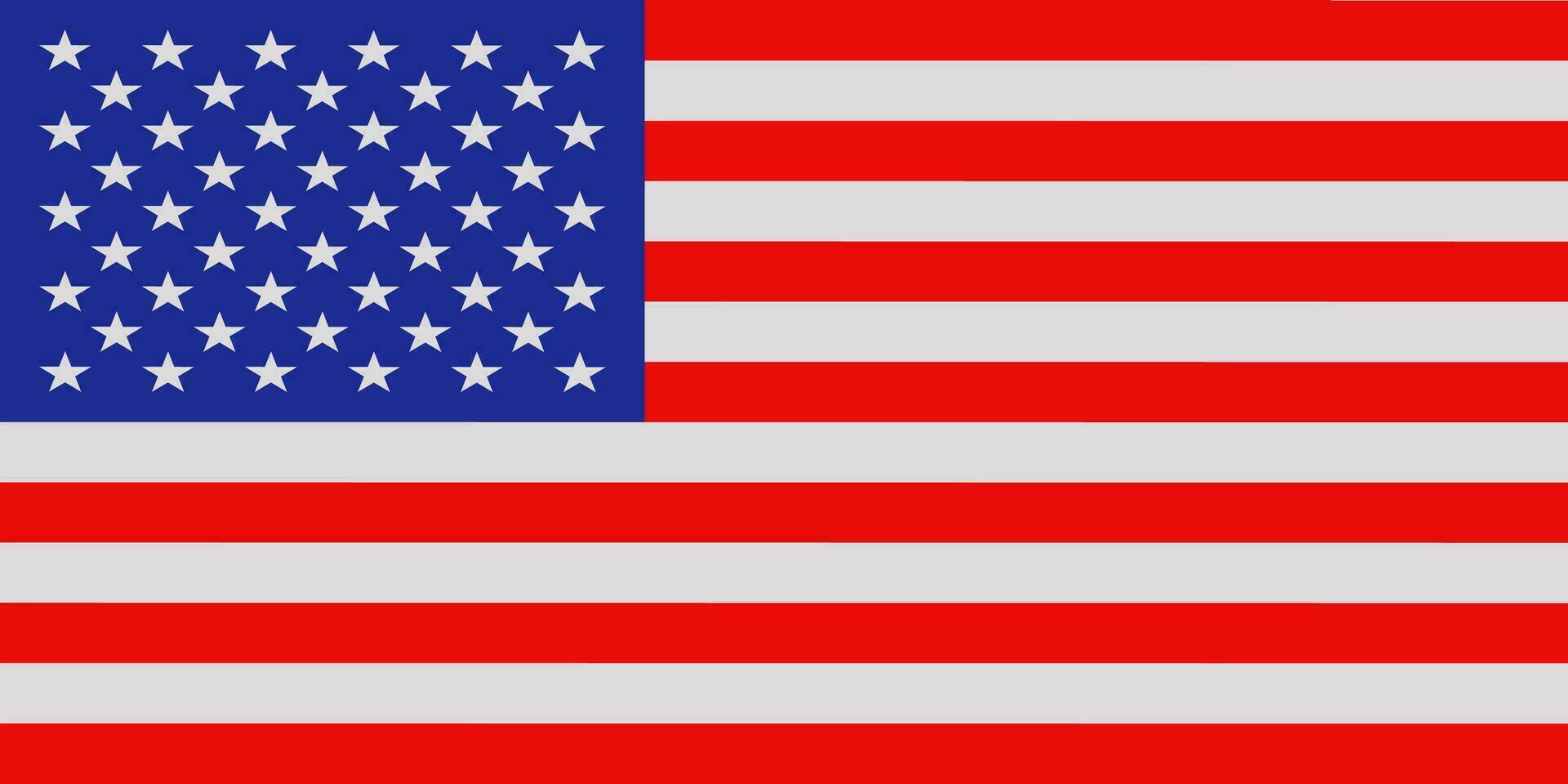 Unidos estados nacional bandeira com oficial cores. vetor