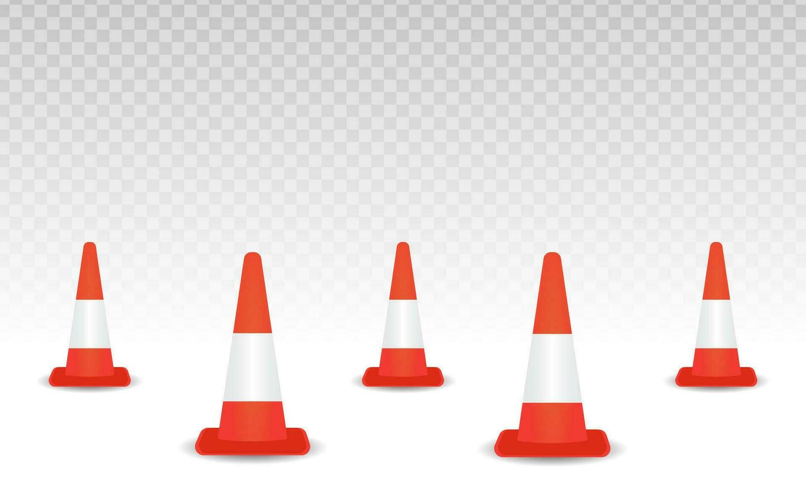 tráfego cone ou estrada pilone plano ícones para apps e sites vetor